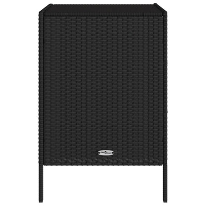 Armadietto Portaoggetti da Giardino Nero 55x59x80cm Polyrattan - homemem39