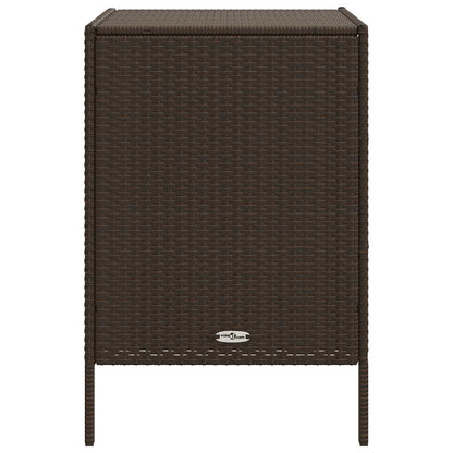 Armadietto Portaoggetti Giardino Marrone 55x59x80cm Polyrattan - homemem39