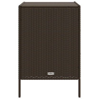 Armadietto Portaoggetti Giardino Marrone 55x59x80cm Polyrattan - homemem39
