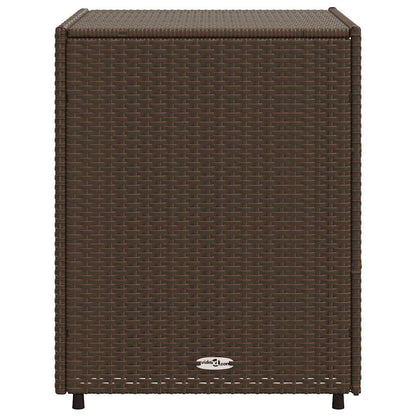 Armadietto Portaoggetti Giardino Marrone 55x59x69cm Polyrattan - homemem39