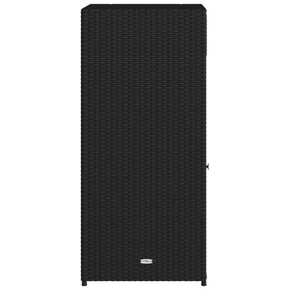Armadietto Portaoggetti da Giardino Nero 55x55x111cm Polyrattan - homemem39