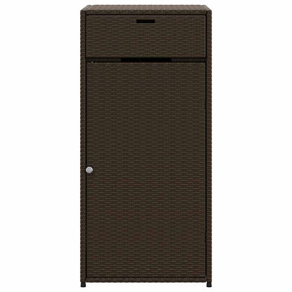 Armadietto Portaoggetti Giardino Marrone 55x55x111cm Polyrattan - homemem39