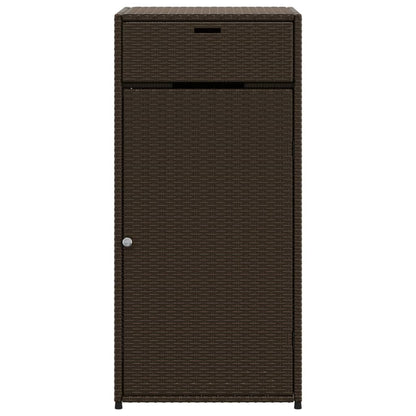 Armadietto Portaoggetti Giardino Marrone 55x55x111cm Polyrattan - homemem39