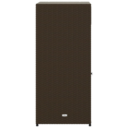 Armadietto Portaoggetti Giardino Marrone 55x55x111cm Polyrattan - homemem39