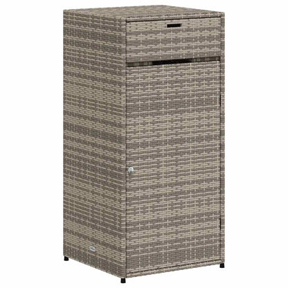 Armadietto Portaoggetti Giardino Grigio 55x55x111cm Polyrattan - homemem39