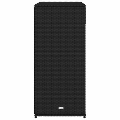 Armadietto Portaoggetti Giardino Nero 105x55x113cm Polyrattan - homemem39