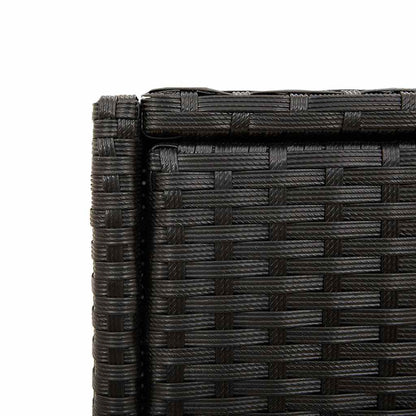 Armadietto Portaoggetti Giardino Nero 105x55x113cm Polyrattan - homemem39