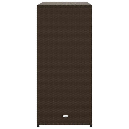 Armadietto Portaoggetti Giardino Marrone 105x55x113 Polyrattan - homemem39