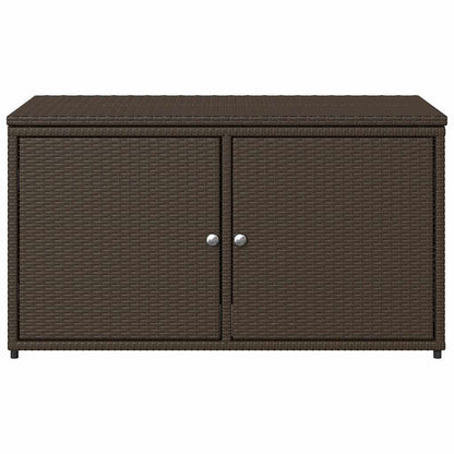 Armadietto Portaoggetti Giardino Marrone 110x55x60,5 Polyrattan - homemem39