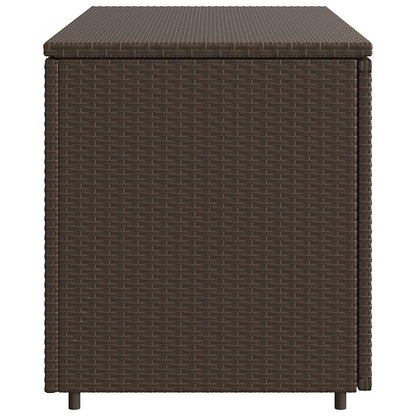 Armadietto Portaoggetti Giardino Marrone 110x55x60,5 Polyrattan - homemem39