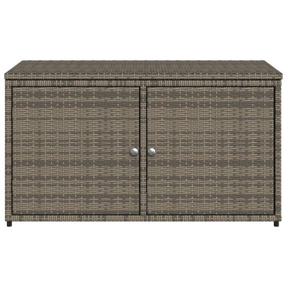 Armadietto Portaoggetti Giardino Grigio 110x55x60,5 Polyrattan - homemem39