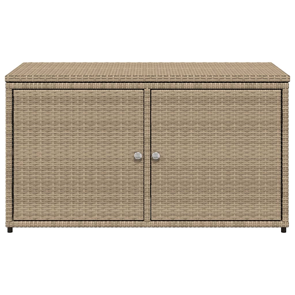 Armadietto Portaoggetti Giardino Beige 110x55x60,5cm Polyrattan