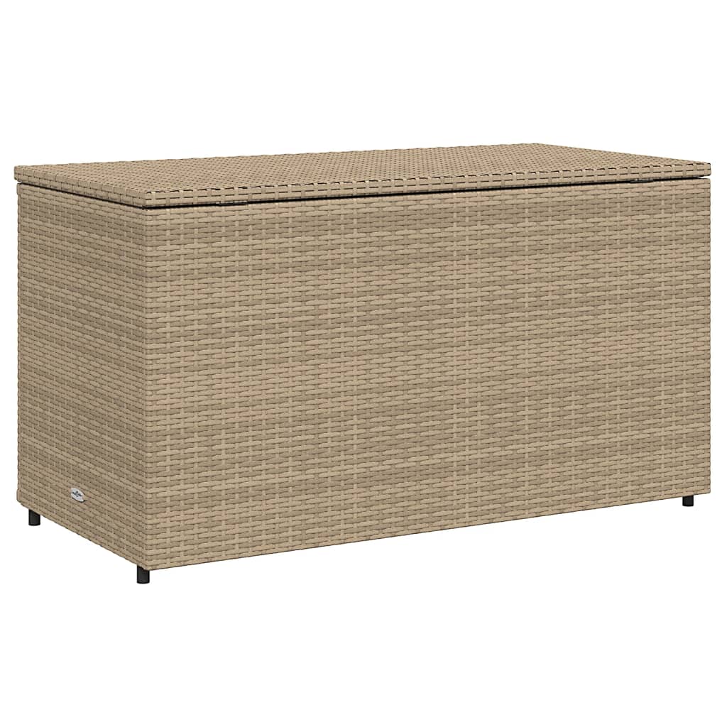 Armadietto Portaoggetti Giardino Beige 110x55x60,5cm Polyrattan