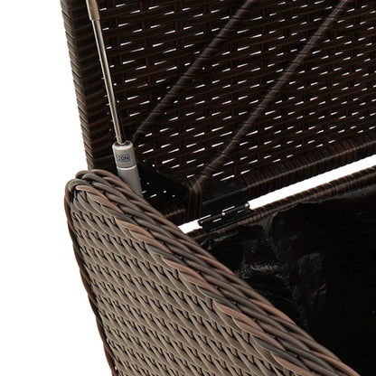 Cassapanca con Cuscino Marrone 115x51x52 cm in Polyrattan | homemem39