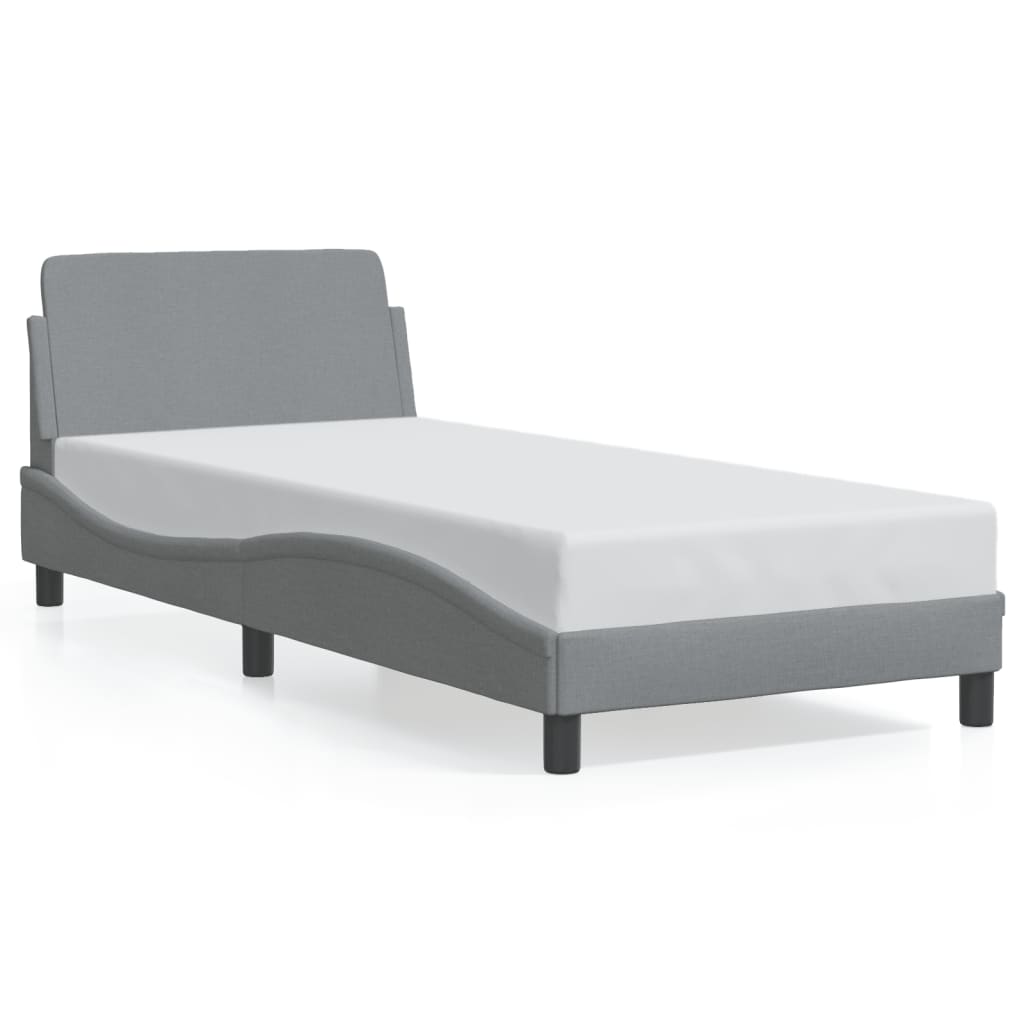 Giroletto senza Materasso Grigio Chiaro 80x200 cm Tessuto - homemem39