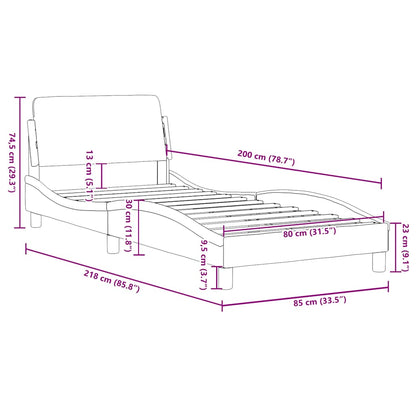 Giroletto Dover Marrone 80x200 cm in Similpelle | homemem39
