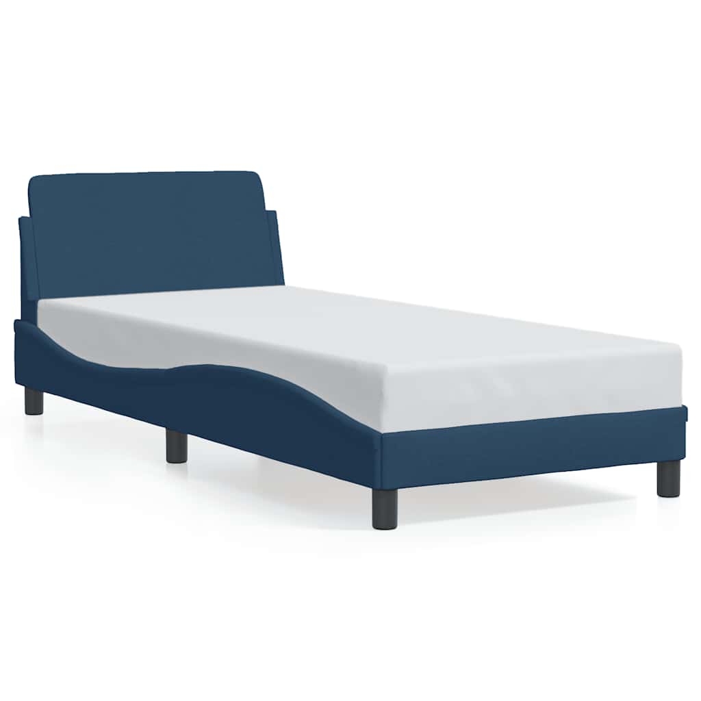 Giroletto con Testiera Dover Blu 90x190 cm Tessuto | homemem39