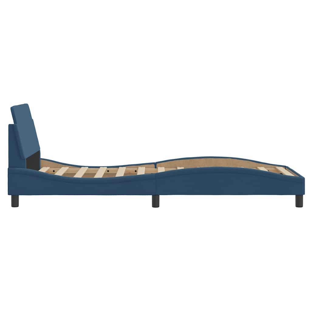 Giroletto con Testiera Dover Blu 90x190 cm Tessuto | homemem39