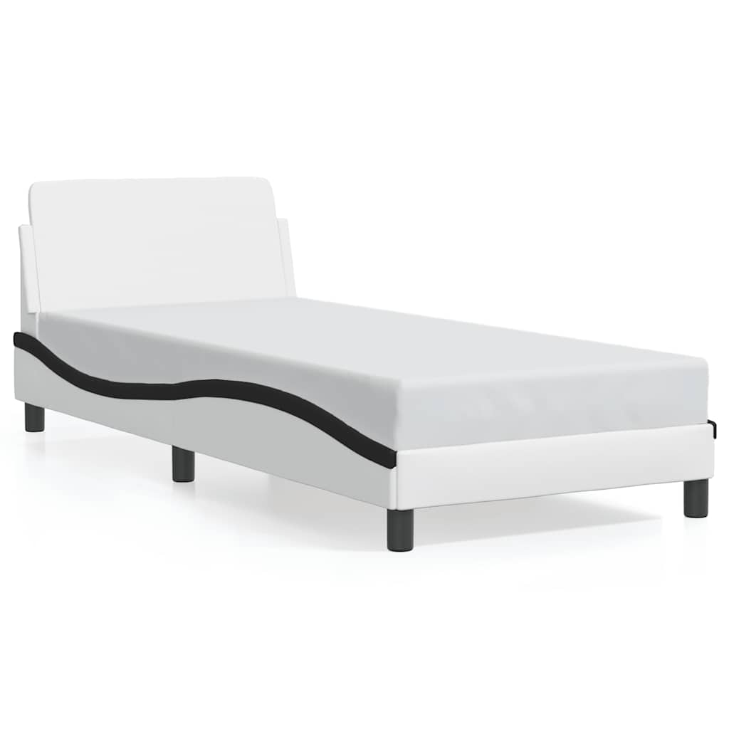 Giroletto Dover Nero e Bianco 90x190 cm in Similpelle | homemem39