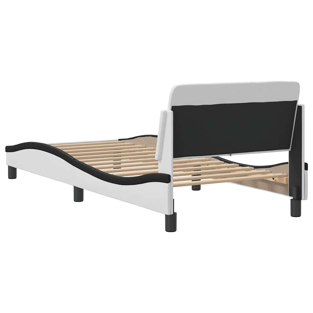 Giroletto Dover Nero e Bianco 90x190 cm in Similpelle | homemem39