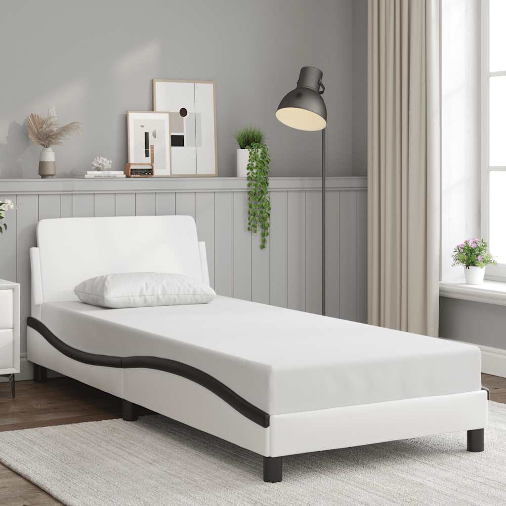 Giroletto Dover Nero e Bianco 90x190 cm in Similpelle | homemem39