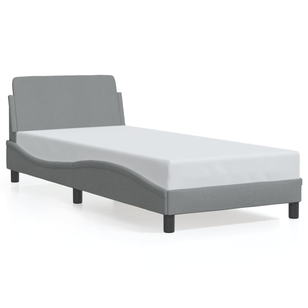 Giroletto senza Materasso Grigio Chiaro 90x200 cm Tessuto - homemem39