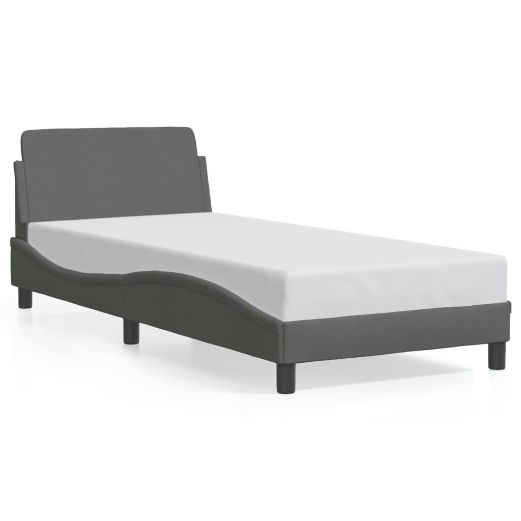 Giroletto senza Materasso Grigio Scuro 90x200 cm Tessuto - homemem39