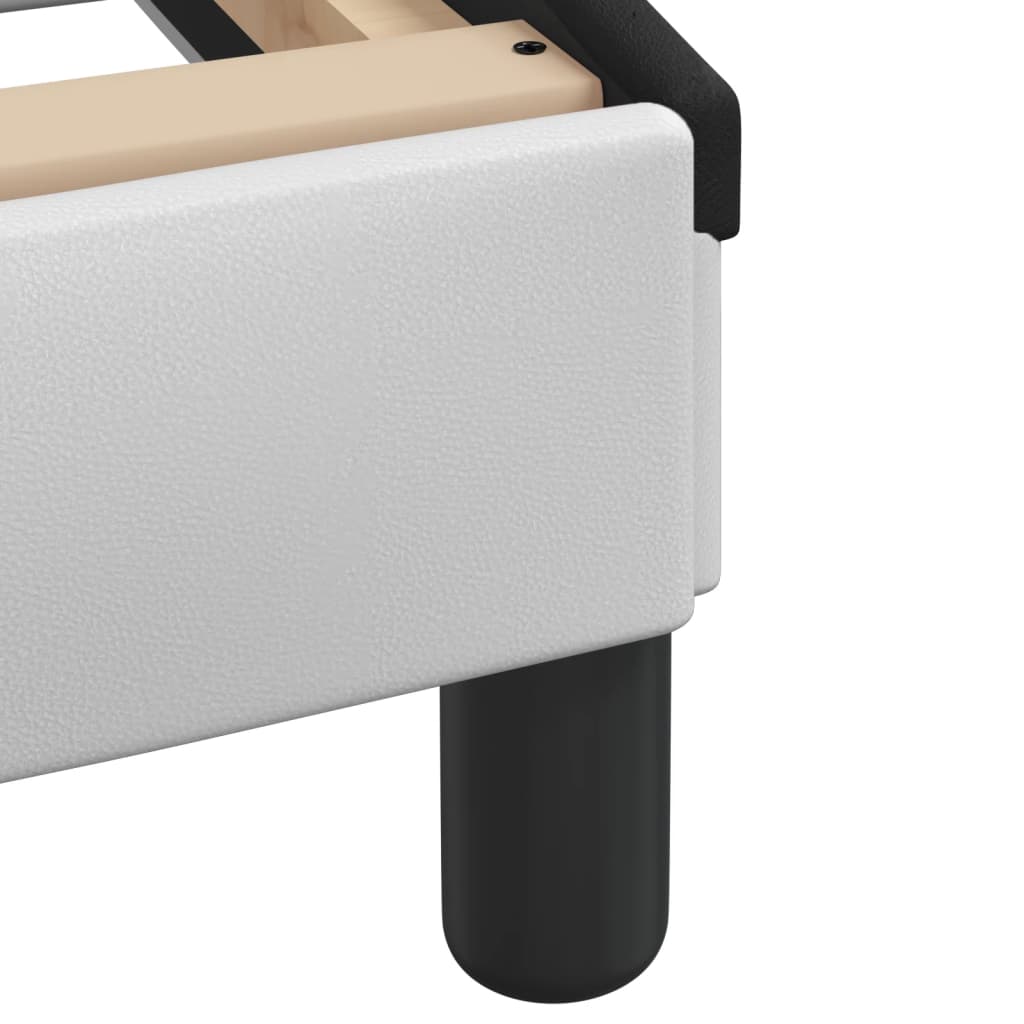 Giroletto con Testiera Nero e Bianco 120x200 cm in Similpelle - homemem39