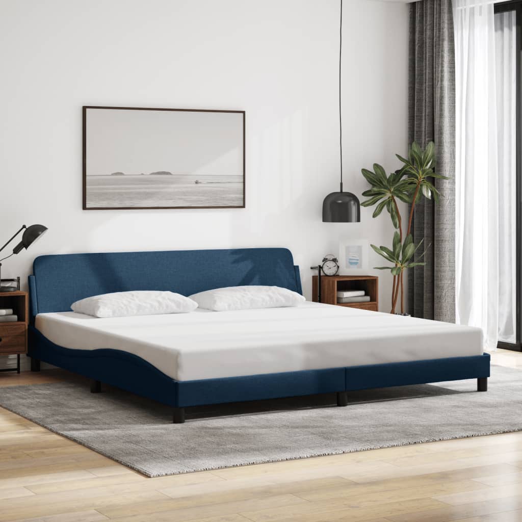 Giroletto senza Materasso Blu 200x200 cm in Tessuto - homemem39