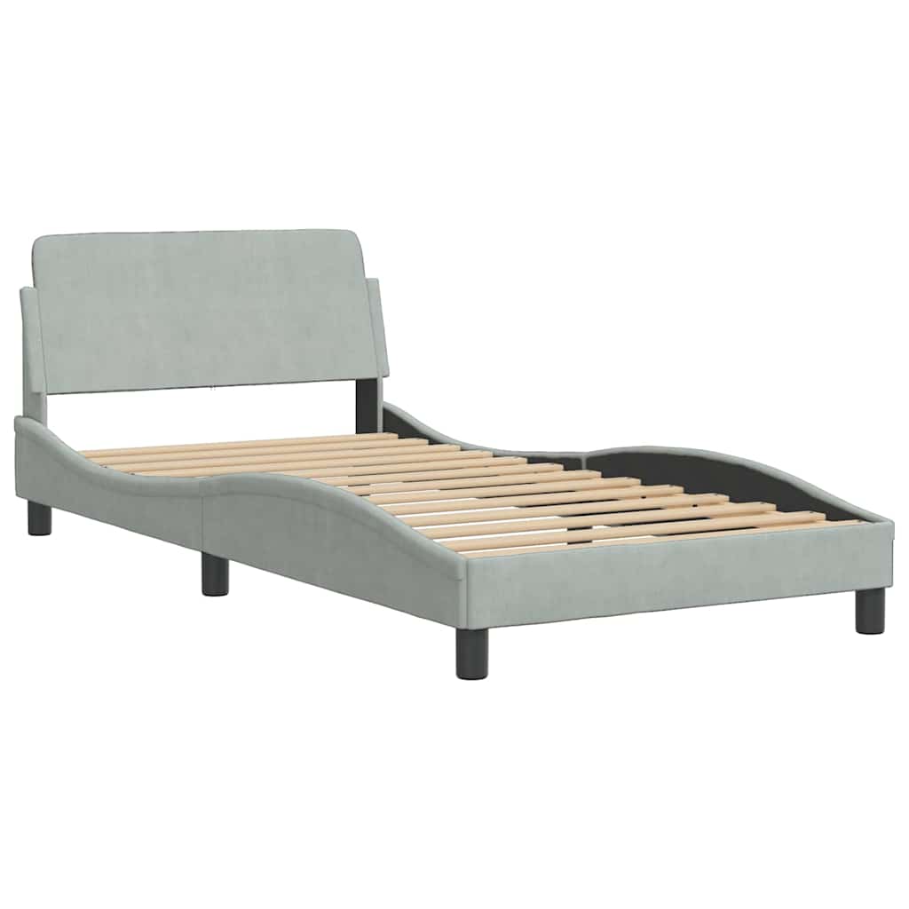 Giroletto Dover Grigio Chiaro 100x190 cm in Velluto | homemem39