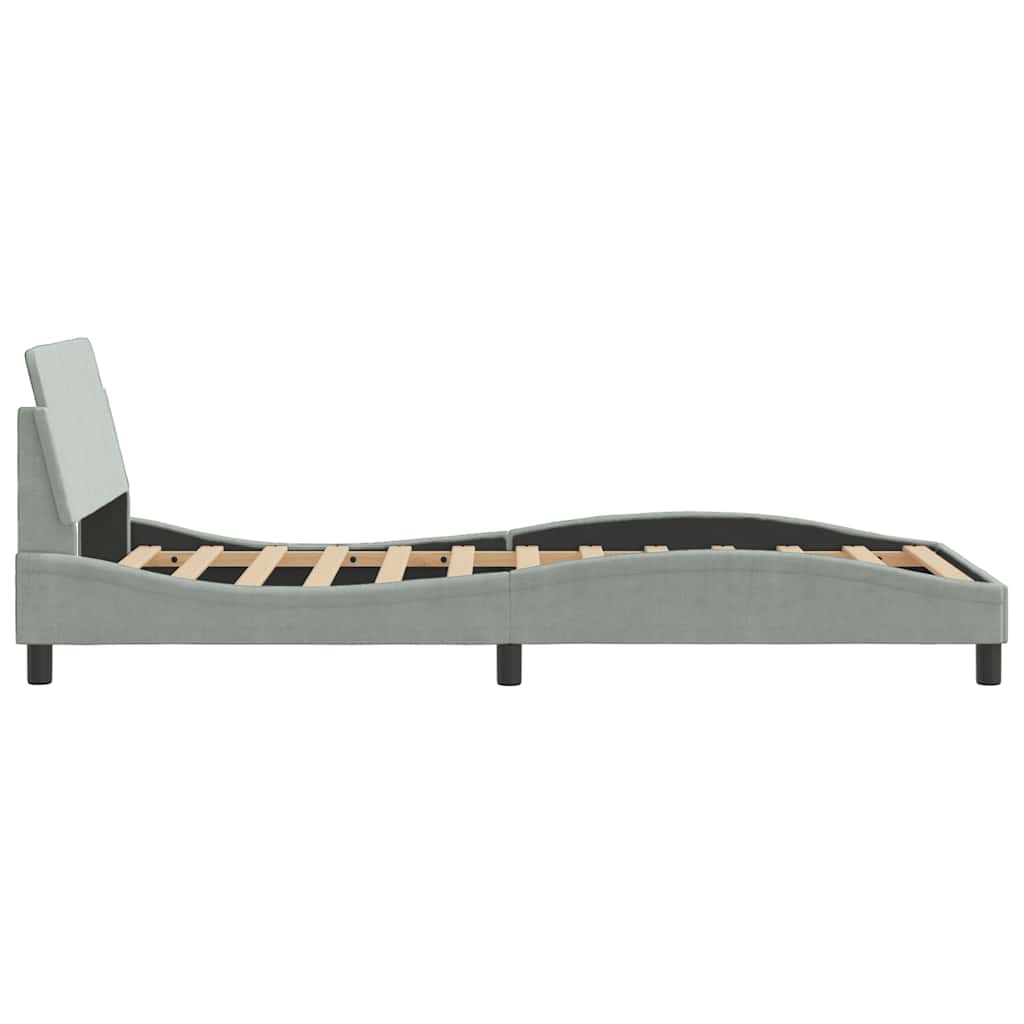 Giroletto Dover Grigio Chiaro 100x190 cm in Velluto | homemem39