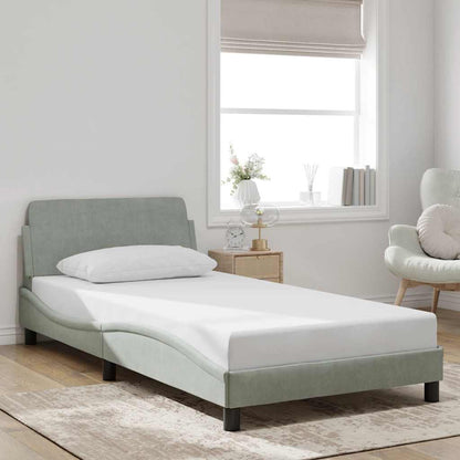 Giroletto Dover Grigio Chiaro 100x190 cm in Velluto | homemem39