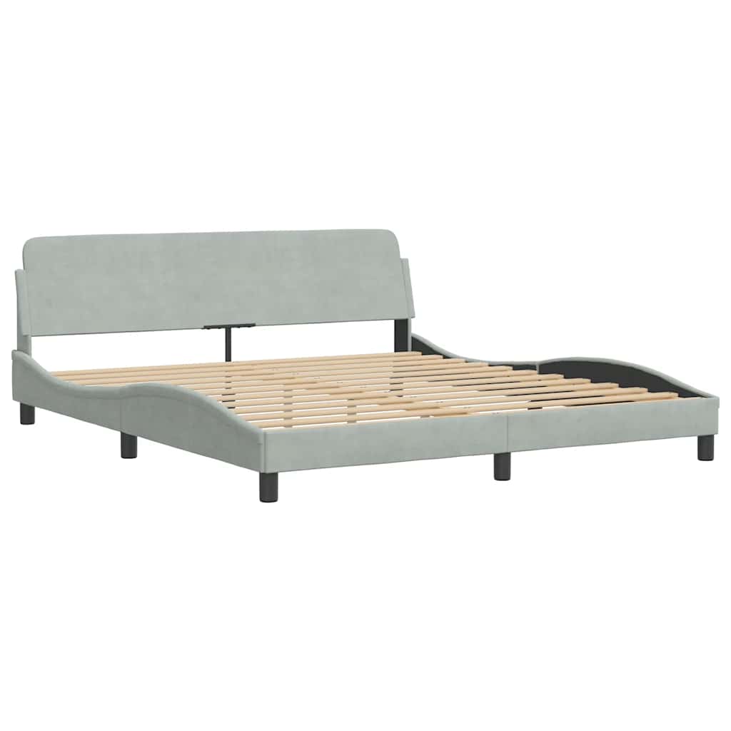 Giroletto Dover Grigio Chiaro 183x213 cm in Velluto | homemem39