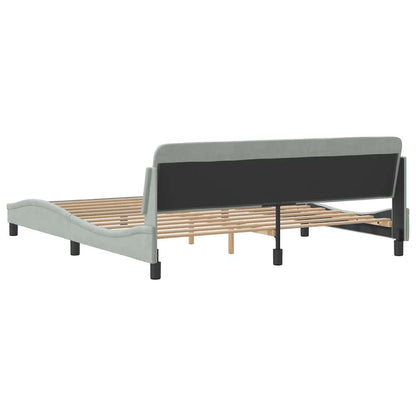 Giroletto Dover Grigio Chiaro 183x213 cm in Velluto | homemem39