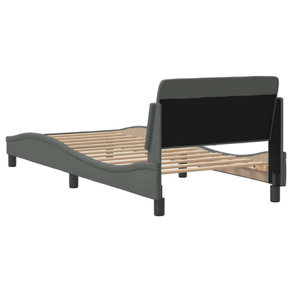 Struttura letto Dover Grigio Scuro 90x190 cm in Tessuto | homemem39