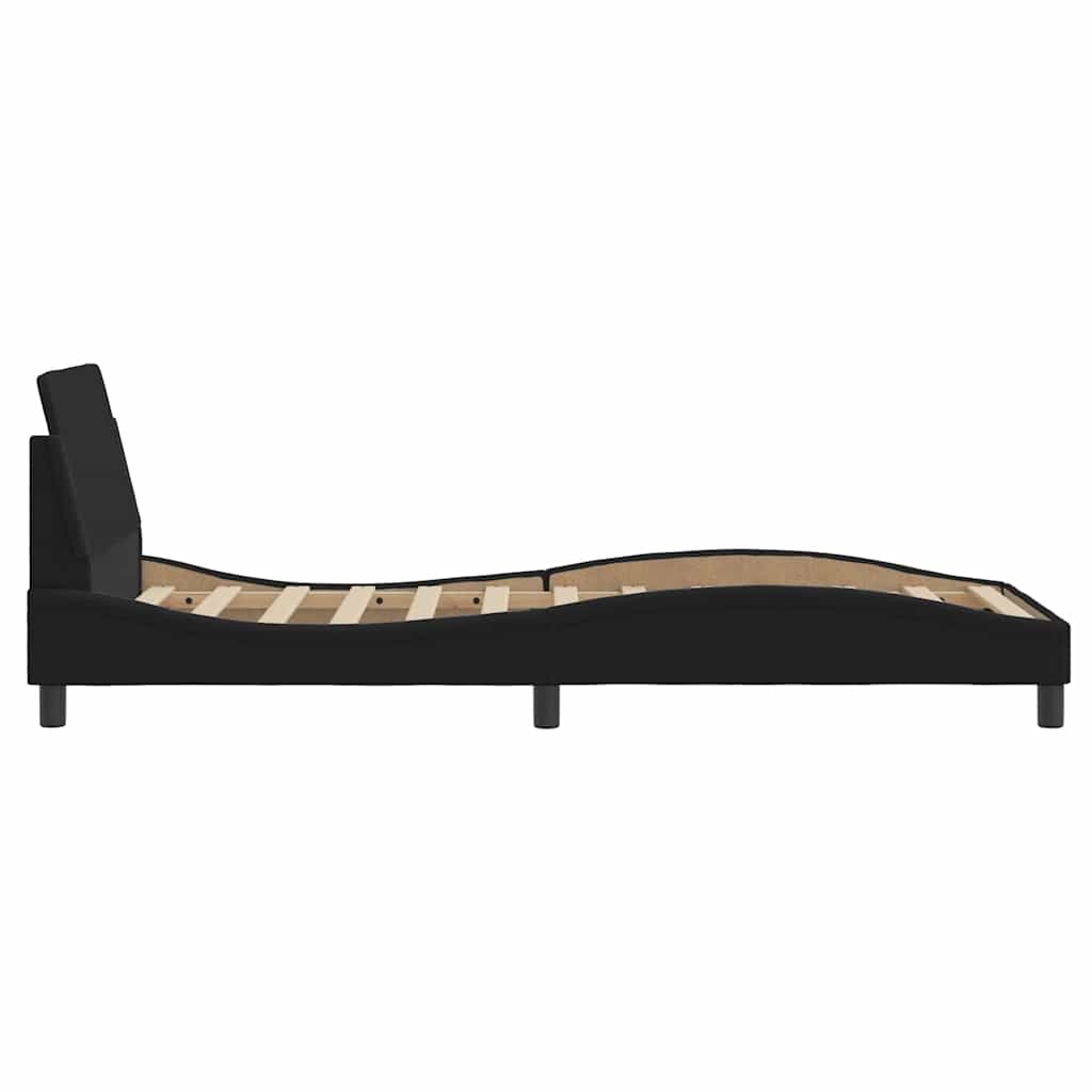 Struttura letto Dover Nera 90x190 cm in Tessuto | homemem39