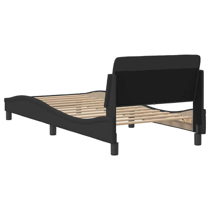 Struttura letto Dover Nera 90x190 cm in Tessuto | homemem39
