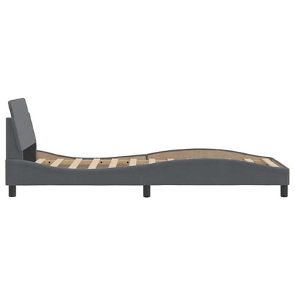 Struttura letto Dover Grigio Scuro 90x190 cm in Velluto | homemem39