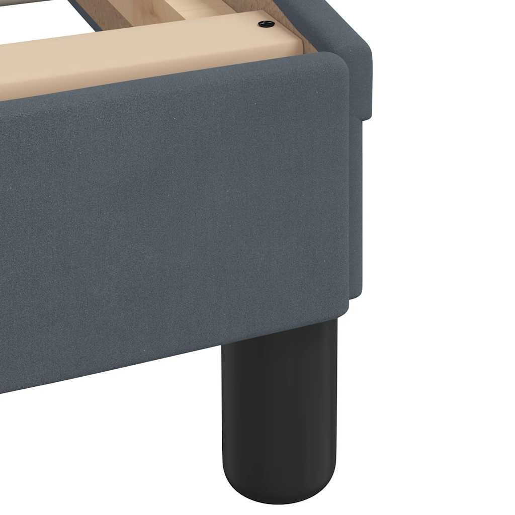 Struttura letto Dover Grigio Scuro 90x190 cm in Velluto | homemem39
