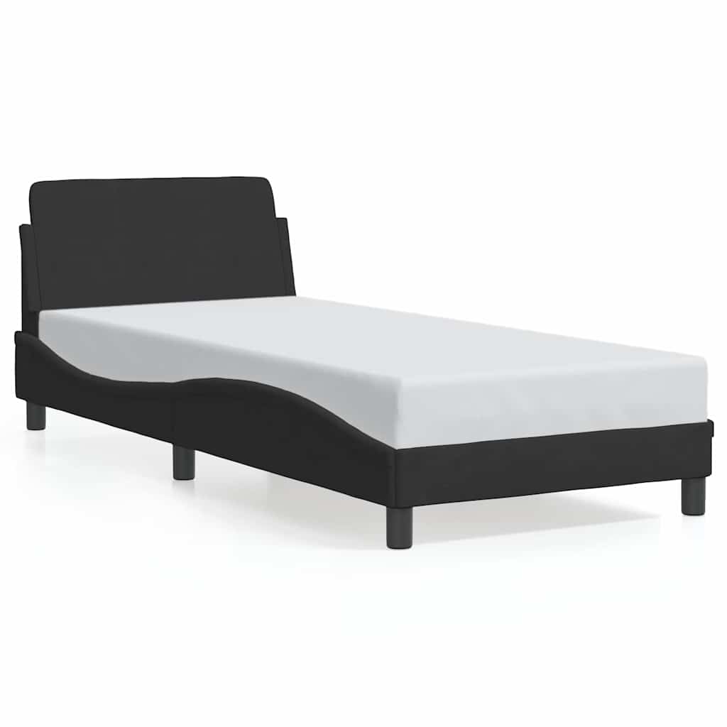 Struttura letto Dover Nera 90x190 cm in Velluto | homemem39