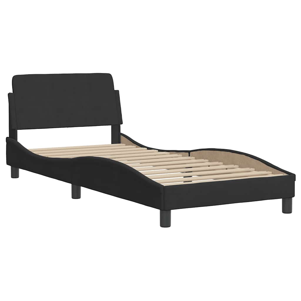 Struttura letto Dover Nera 90x190 cm in Velluto | homemem39