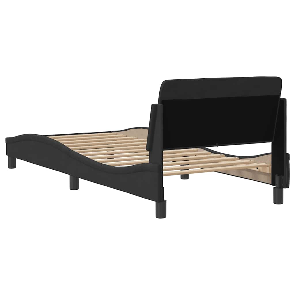 Struttura letto Dover Nera 90x190 cm in Velluto | homemem39