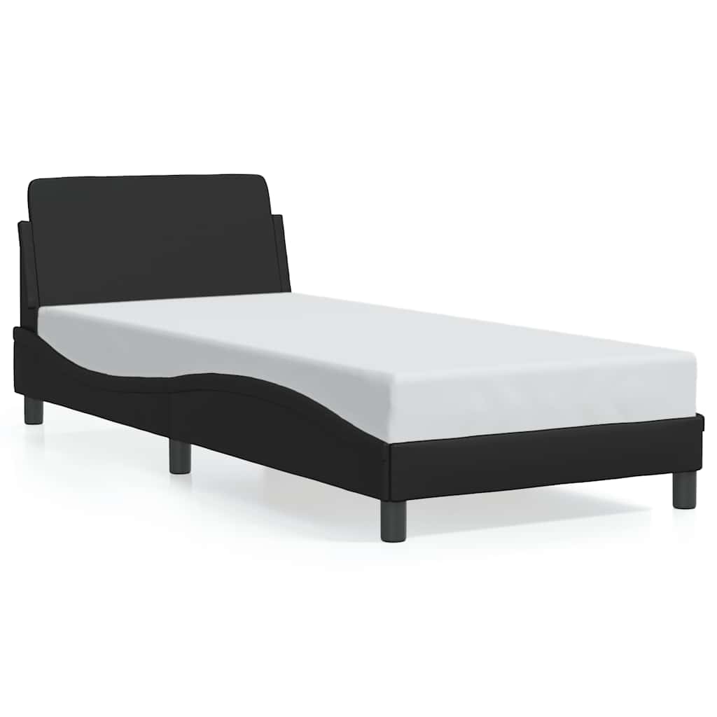Struttura letto Dover Nera 90x190 cm in Similpelle | homemem39