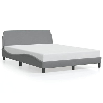 Struttura letto Dover Grigio Chiaro 135x190 cm in Tessuto | homemem39