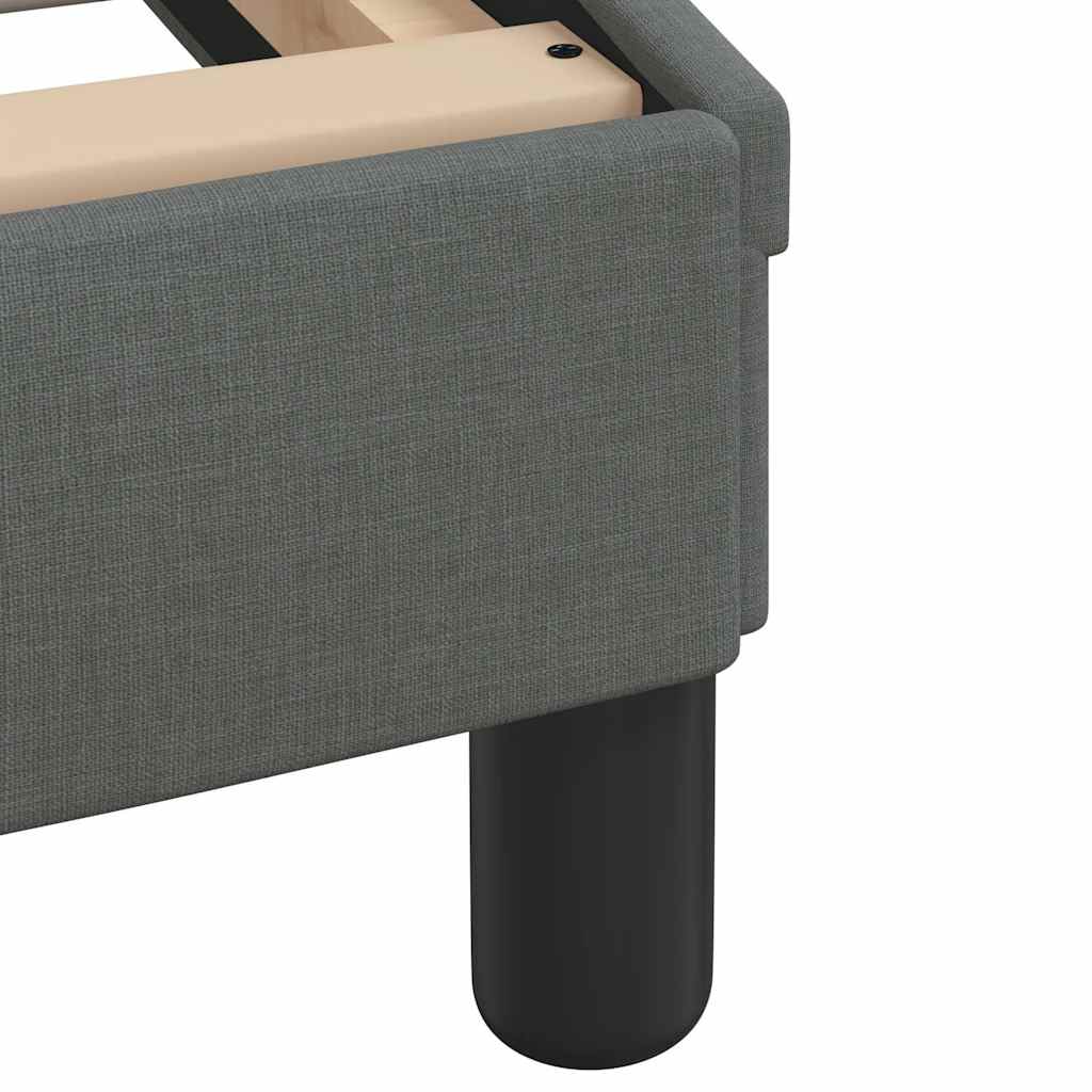 Struttura letto Dover Grigio Scuro 135x190 cm in Tessuto | homemem39