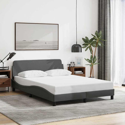 Struttura letto Dover Grigio Scuro 135x190 cm in Tessuto | homemem39