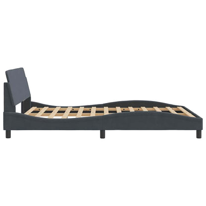 Struttura letto Dover Grigio Scuro 135x190 cm in Velluto | homemem39