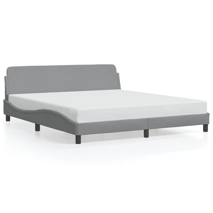 Struttura letto Dover Grigio Chiaro 180x200 cm in Tessuto | homemem39