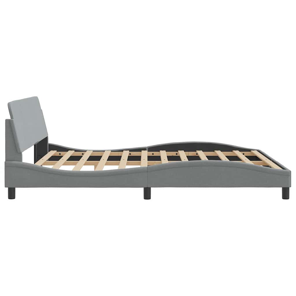 Struttura letto Dover Grigio Chiaro 180x200 cm in Tessuto | homemem39