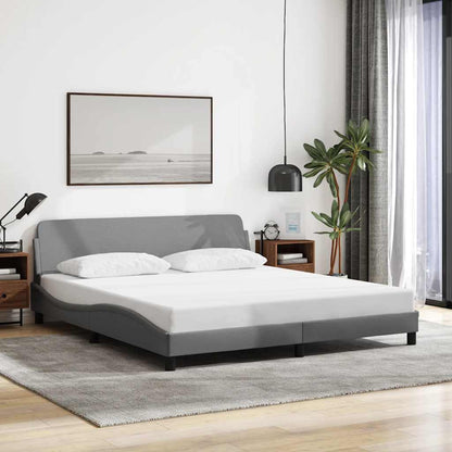 Struttura letto Dover Grigio Chiaro 180x200 cm in Tessuto | homemem39